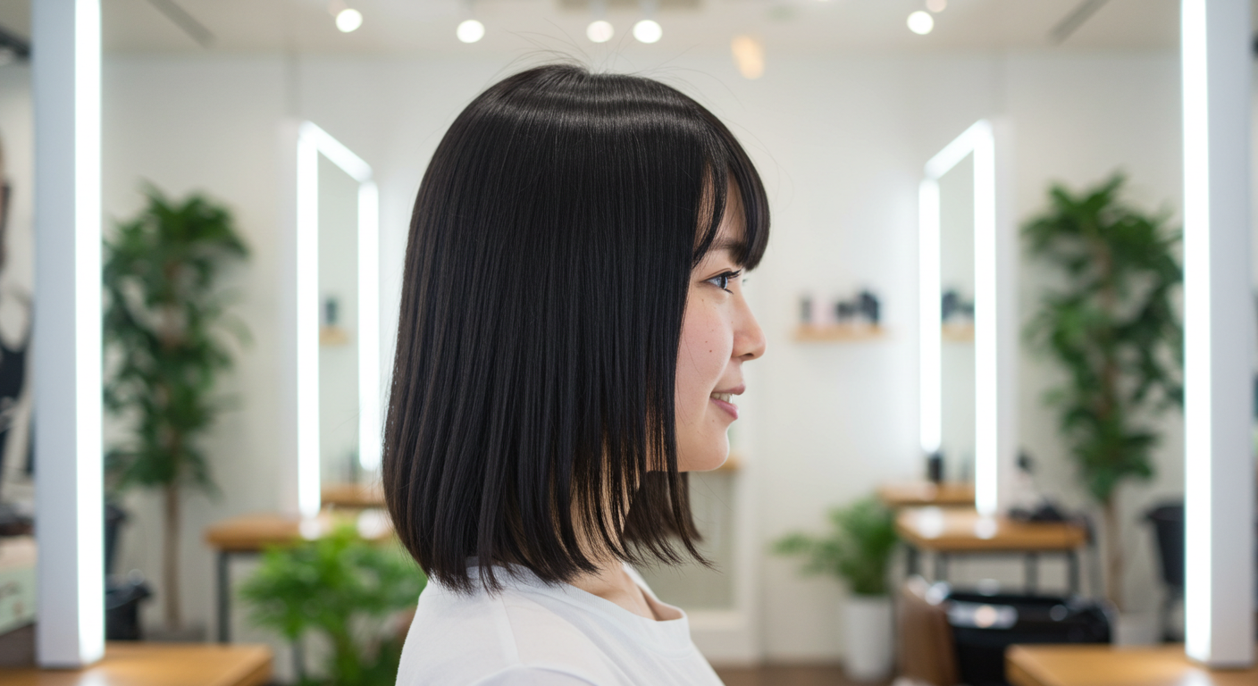 ストレート髪